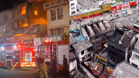 温州永嘉上塘镇火情